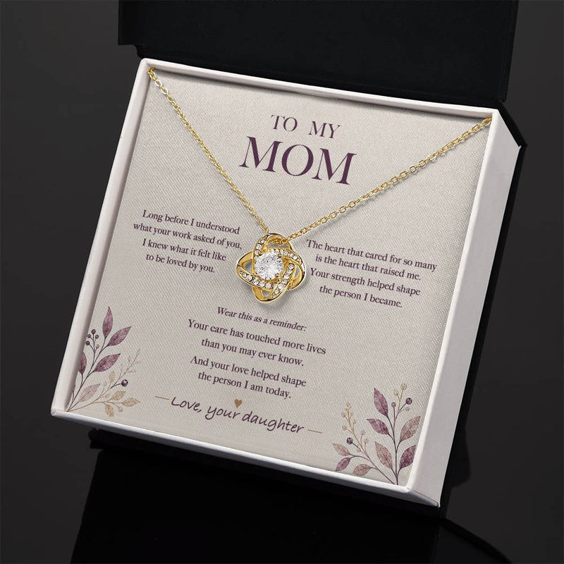 The Heart That Raised Me — Nurse Mom Necklace from Daughter