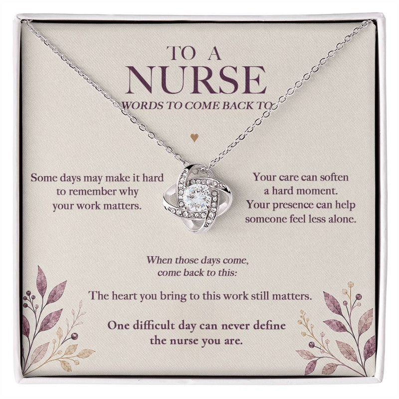 Words to Come Back To — Nurse Necklace