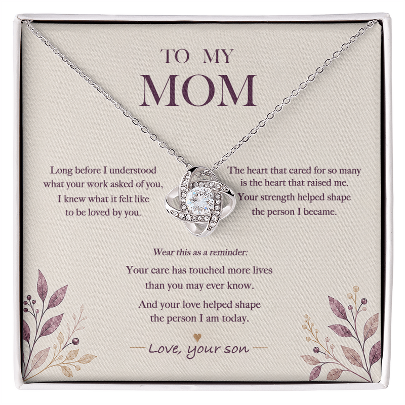 The Heart That Raised Me — Nurse Mom Necklace from Son