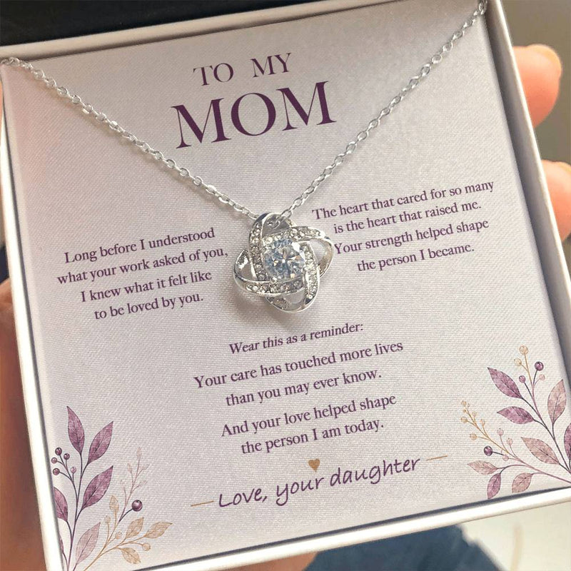 The Heart That Raised Me — Nurse Mom Necklace from Daughter