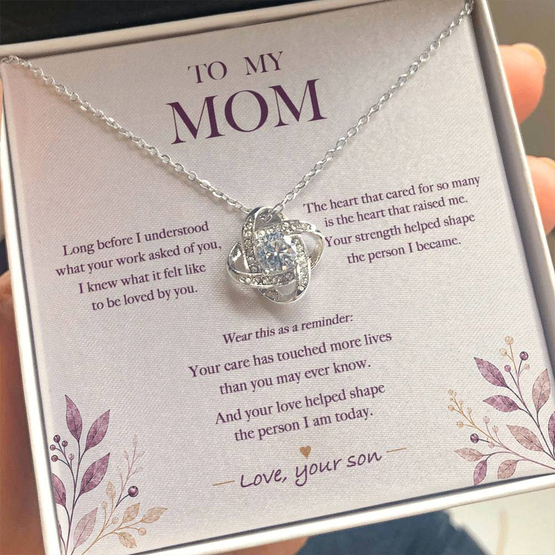 The Heart That Raised Me — Nurse Mom Necklace from Son