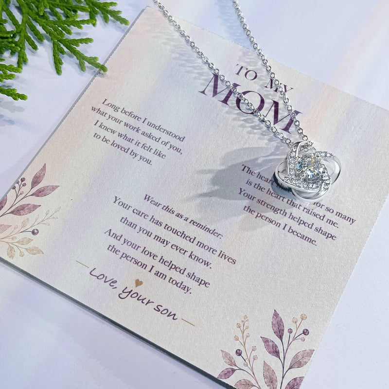 The Heart That Raised Me — Nurse Mom Necklace from Son