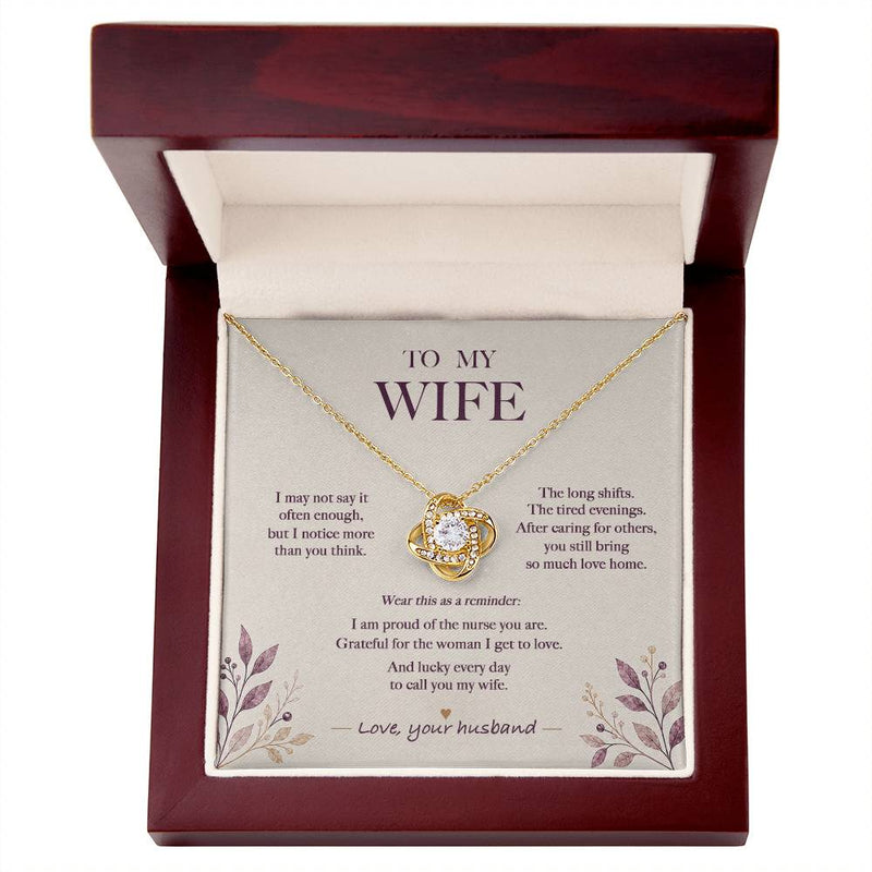 I Don’t Say It Enough — Nurse Wife Necklace