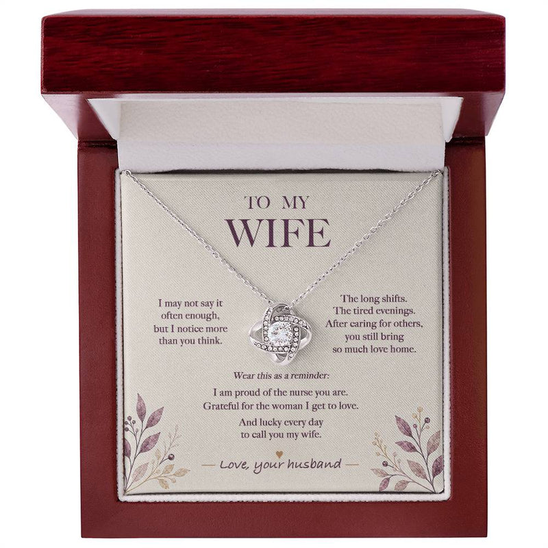 I Don’t Say It Enough — Nurse Wife Necklace