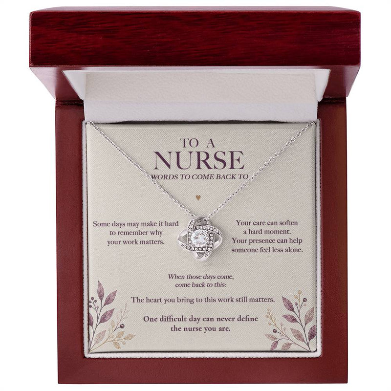 Words to Come Back To — Nurse Necklace