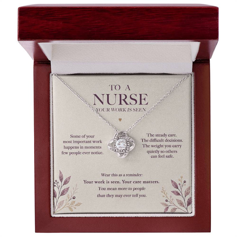 For the Work No One Sees — Nurse Necklace